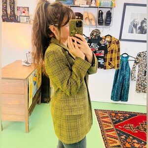 Vintage Jones New York Academia Plaid Wool Blazer Old Money Quiet Luxury 10